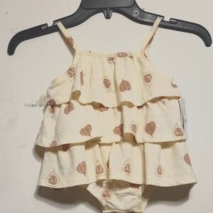 GRAYSON MINI OFF-WHITE Leaf Print Baby Romper Size 24m